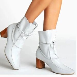 STIVALI  New York Awakening Leather Ankle Boots - Grey 8.5 / 40